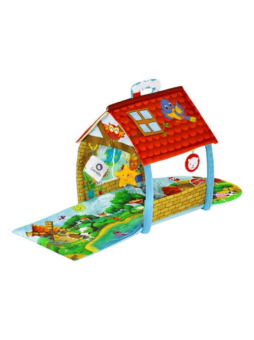 Alfombra de juegos 2 en 1 Agnes de LIONELO - Alfombra plana con palitos y alfombra con casita - 137x - Kiabi