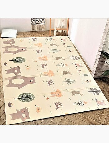Alfombra de Juegos Bebé XXL 200x180cm- Plegable, Reversible e Impermeable - Espuma XPE