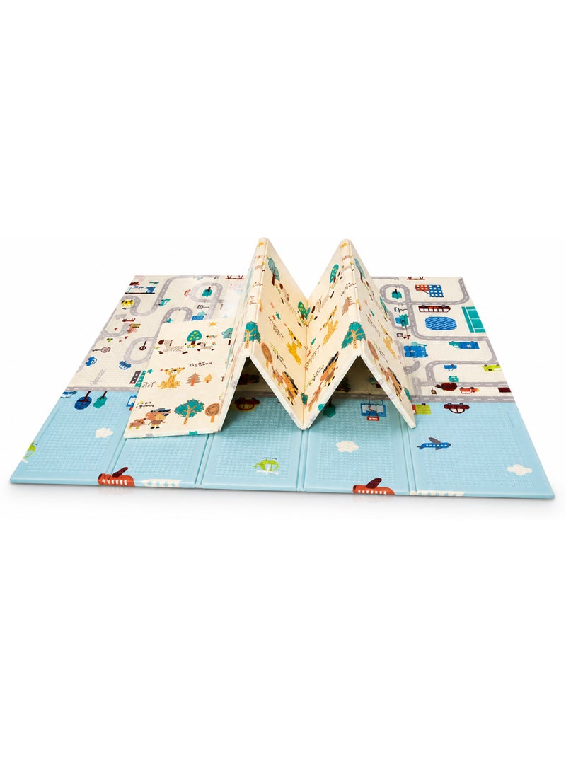 Alfombra de juegos Funmat 120X180 City-Forest Asalvo Azul - Kiabi