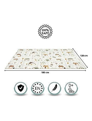 Alfombra de juegos plegable doble cara 180x120 cm espuma XPE para bebé