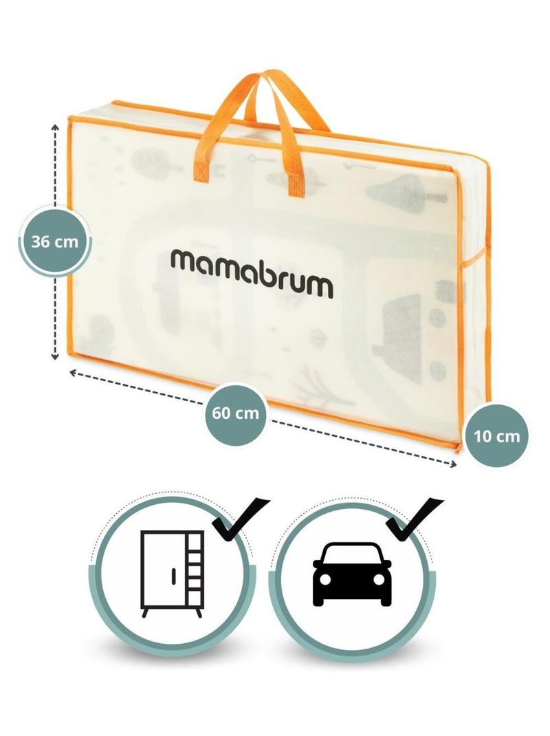 Alfombra de juegos plegable doble cara 180x120 cm espuma XPE para bebé Beige - Kiabi