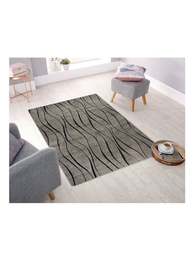 Alfombra de pasillo VERA Vague Plateado - Kiabi