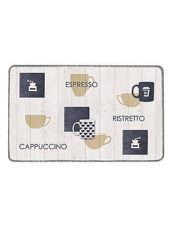 Alfombra de poliamida con diseño de granos de café