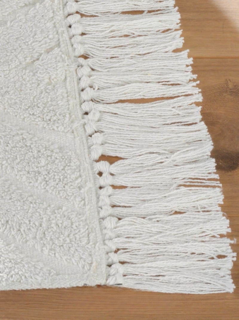 Alfombra de Poliéster Nara PROMO LINGE Blanco - Kiabi