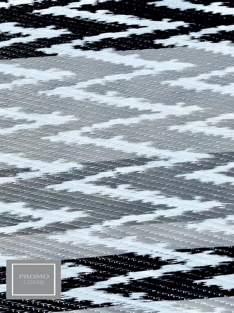 Alfombra de Polypropylène PROMO LINGE Blanco Negro Gris - Kiabi
