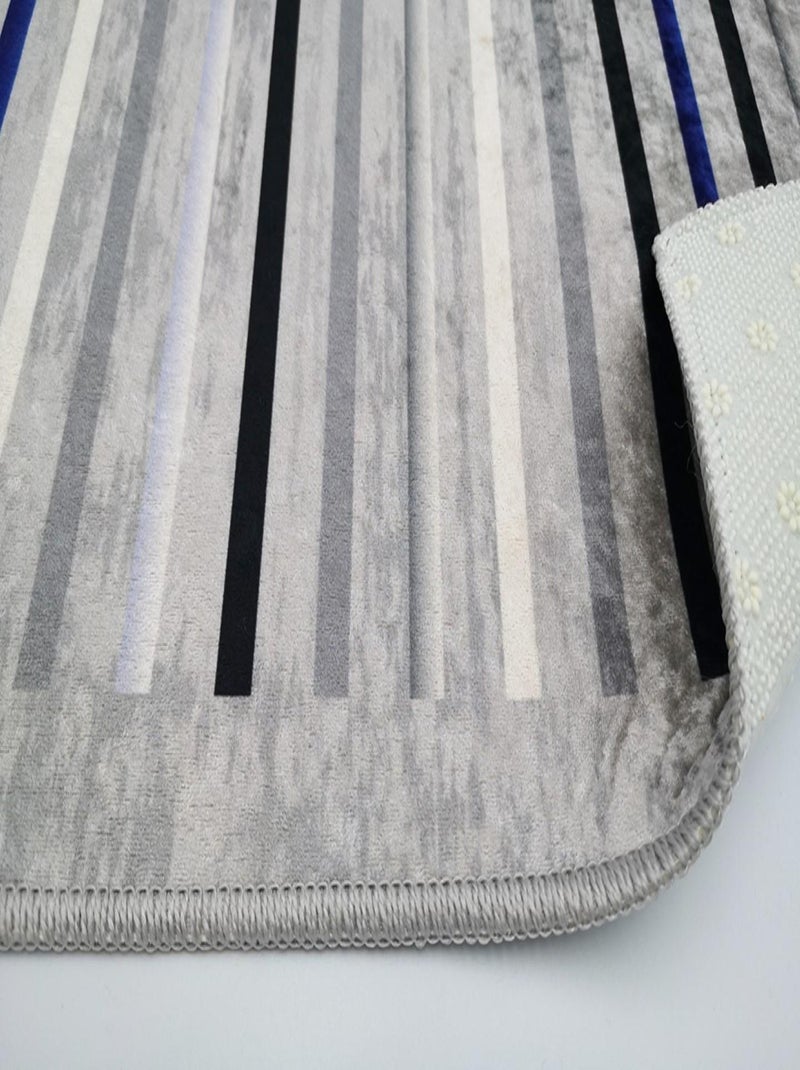 Alfombra de salón a rayas Gris - Kiabi