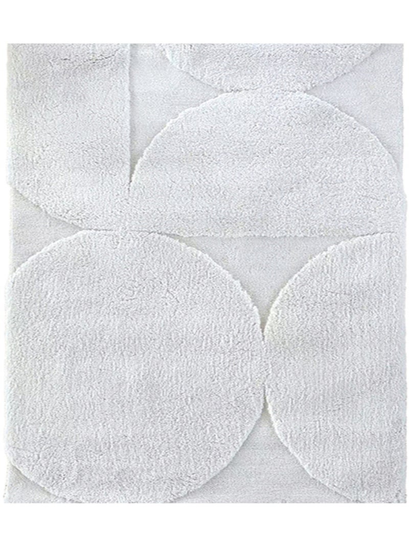 Alfombra de salón con relieve gráfico, efecto texturizado Blanco - Kiabi