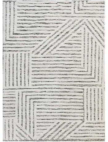 Alfombra de salón de algodón tejido JIVE geométrica retro 140 x 200 cm – Future Home