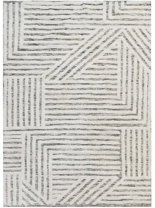 Alfombra de salón de algodón tejido JIVE geométrica retro 140 x 200 cm – Future Home - Kiabi Alfombra de salón de algodón tejido JIVE geométrica retro 140 x 200 cm – Future Home - Kiabi