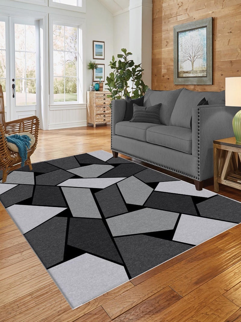 Alfombra de salón GEOMÉTRICA Gris - Kiabi