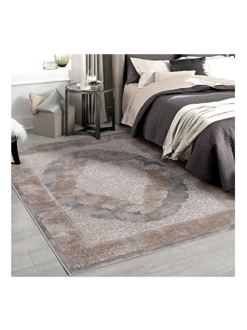 Alfombra de salón LEXA Baroque Gris - Kiabi