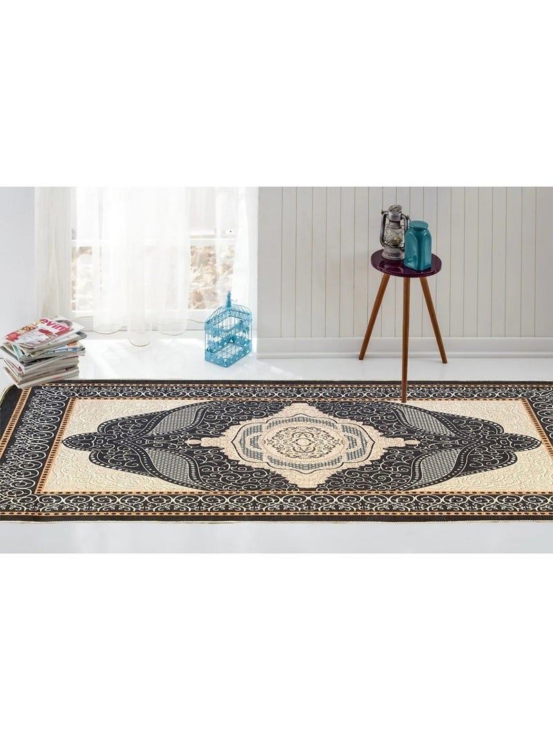 Alfombra de salón OTTOMAN Negro - Kiabi