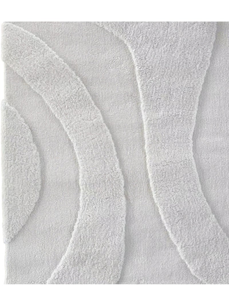 Alfombra de salón, relieve ondulado, efecto texturizado Blanco - Kiabi
