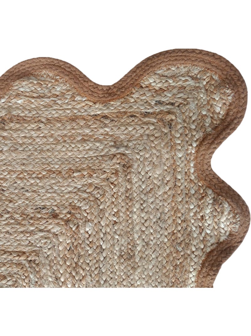 Alfombra de salón tejida con acabado ondulado Amarillo oscuro - Kiabi