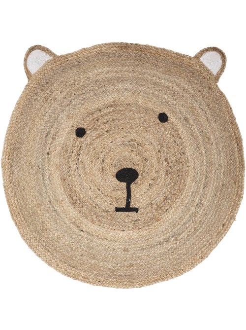 Alfombra de yute con forma de osito - Kiabi