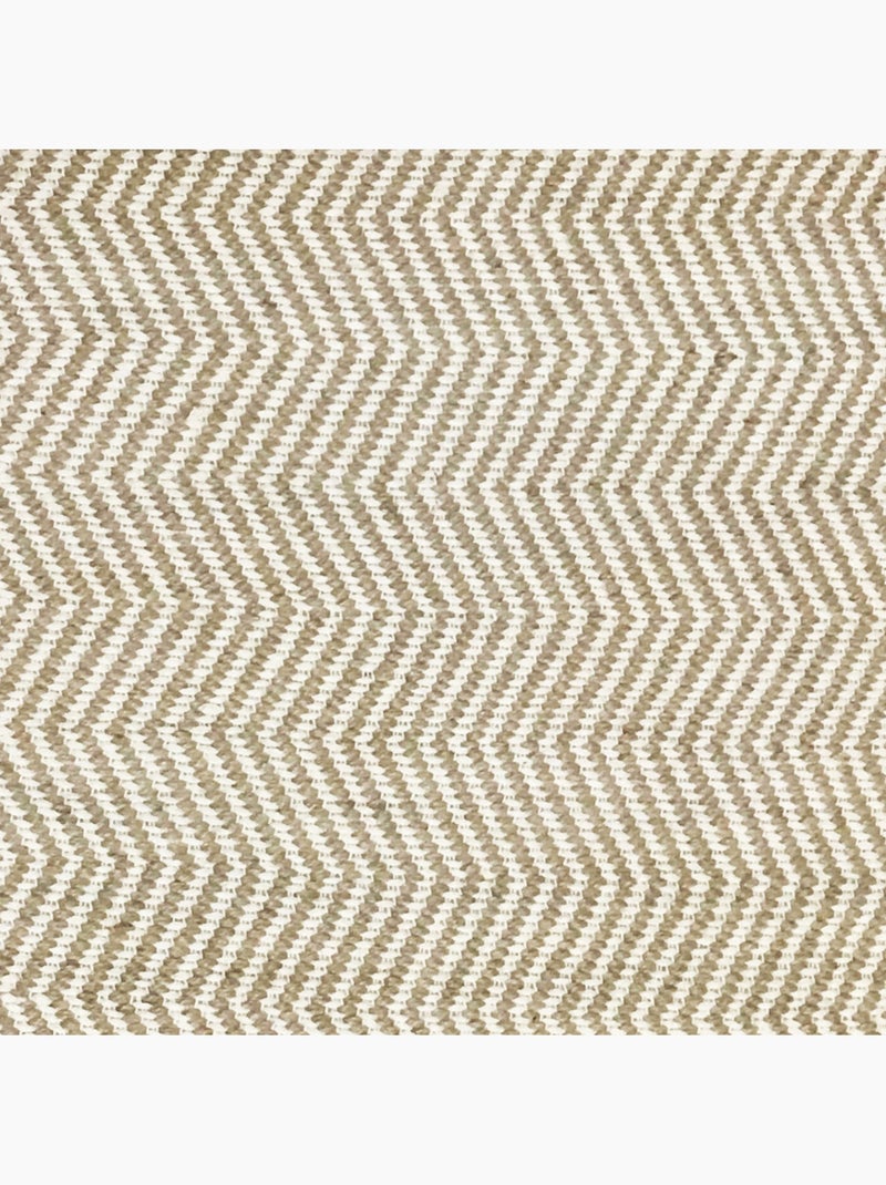 Alfombra de yute en espiga clara con flecos rectangular 60 x 90 cm – Future Home Beige natural - Kiabi