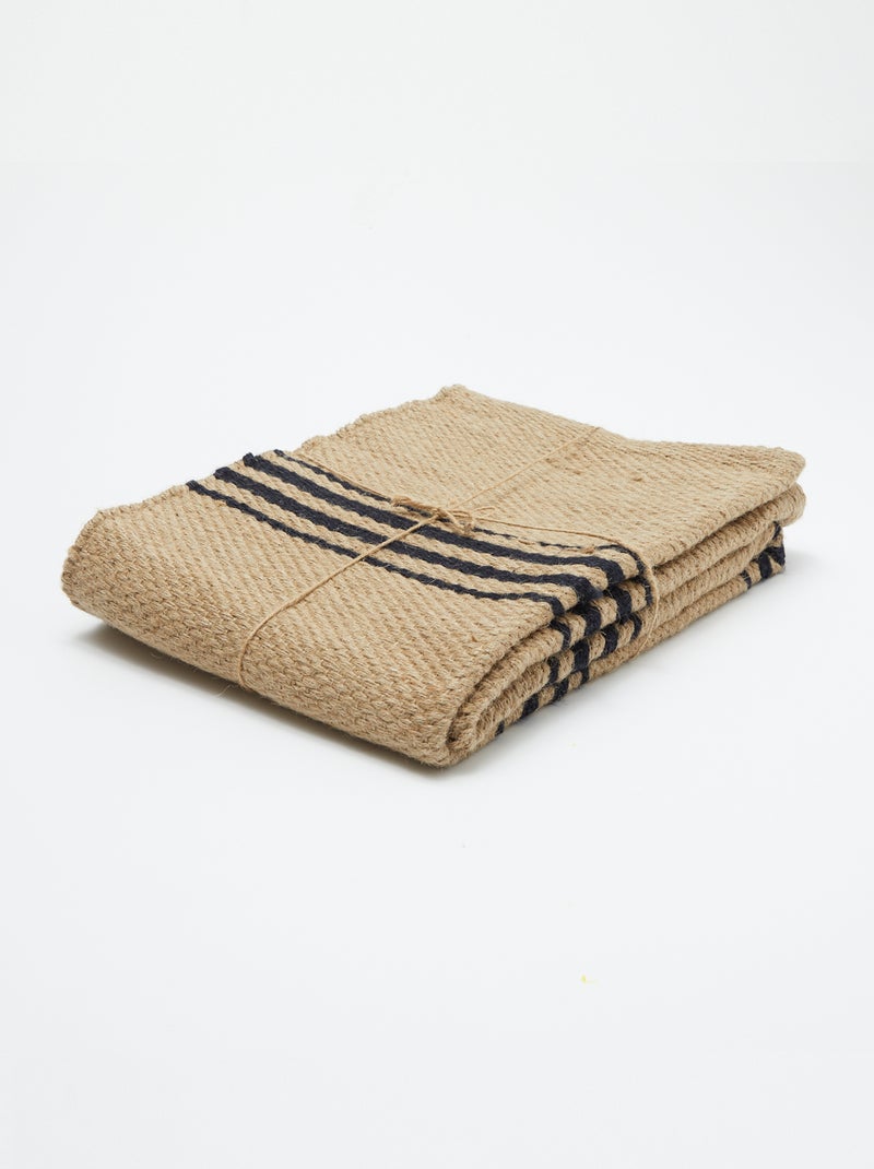 Alfombra de yute estampada BEIGE - Kiabi