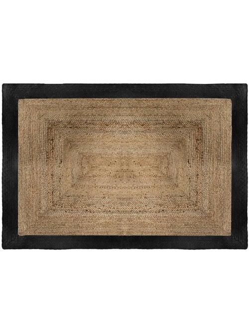 Alfombra de yute kahi con borde negro 120x170cm - Kiabi Alfombra de yute kahi con borde negro 120x170cm - Kiabi