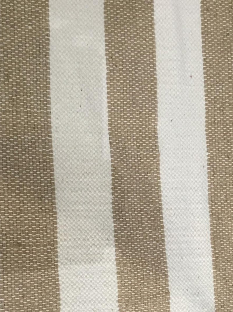 Alfombra de yute y algodón a rayas 60x120 cm – Future Home Beige - Kiabi