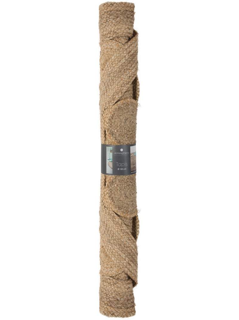 Alfombra deco en yute calado Beige - Kiabi