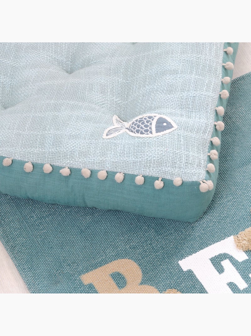 Alfombra deco Nausicaa Azul petróleo - Kiabi