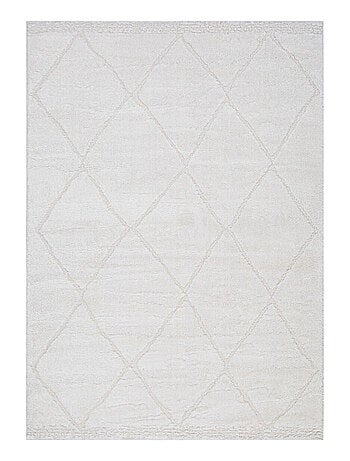 Alfombra decorativa con estampado de rombos al estilo bereber