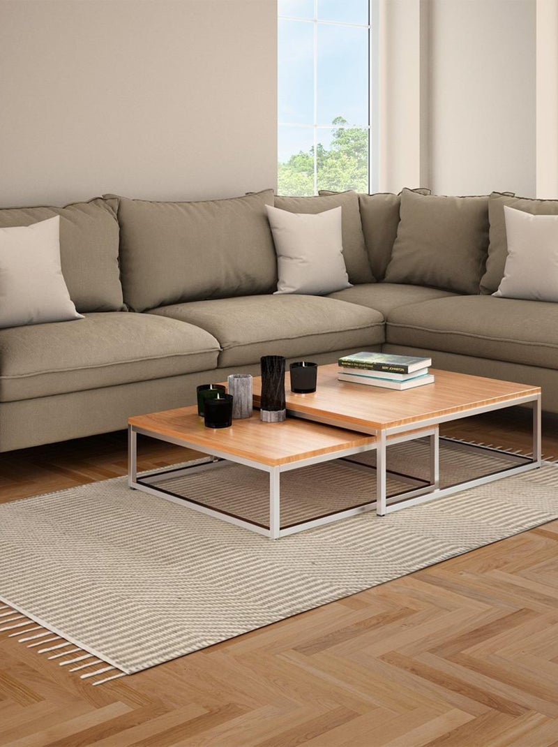 Alfombra decorativa con flecos de yute y algodón JUNE – Future Home Beige - Kiabi