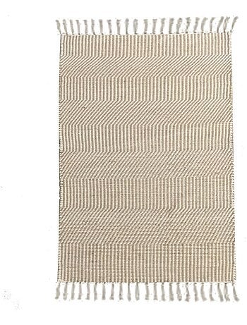 Alfombra decorativa con flecos en yute y algodón – Future Home
