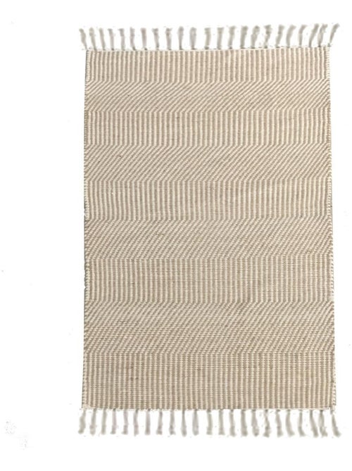 Alfombra decorativa con flecos en yute y algodón – Future Home - Kiabi Alfombra decorativa con flecos en yute y algodón – Future Home - Kiabi