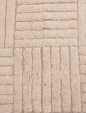 Alfombra decorativa de algodón con rayas cruzadas