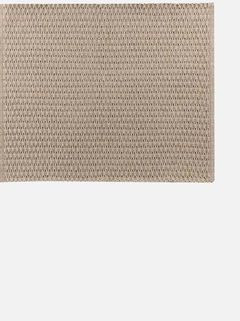 Alfombra decorativa de algodón tejido Marrón claro - Kiabi