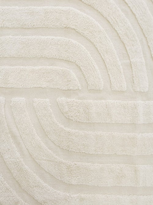 Alfombra decorativa de algodón tuftada con flecos 100 x 150 cm – Future Home - Kiabi Alfombra decorativa de algodón tuftada con flecos 100 x 150 cm – Future Home - Kiabi