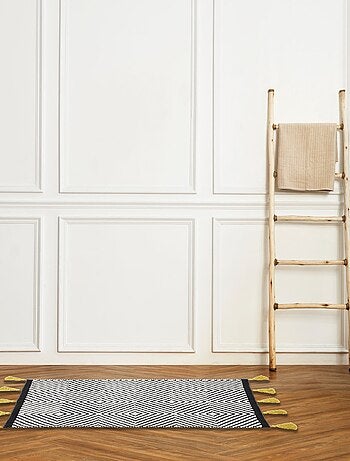 Alfombra decorativa de estilo étnico, tejida en algodón