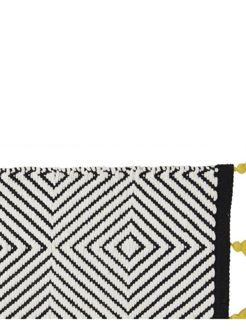 Alfombra decorativa de estilo étnico, tejida en algodón - Kiabi