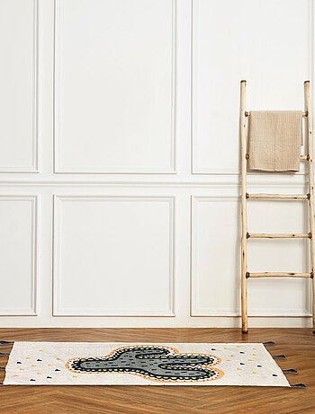 Alfombra decorativa infantil cactus algodón tejido con pompones – LALAMA – Future Home