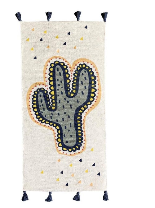 Alfombra decorativa infantil cactus algodón tejido con pompones – LALAMA – Future Home - Kiabi Alfombra decorativa infantil cactus algodón tejido con pompones – LALAMA – Future Home - Kiabi