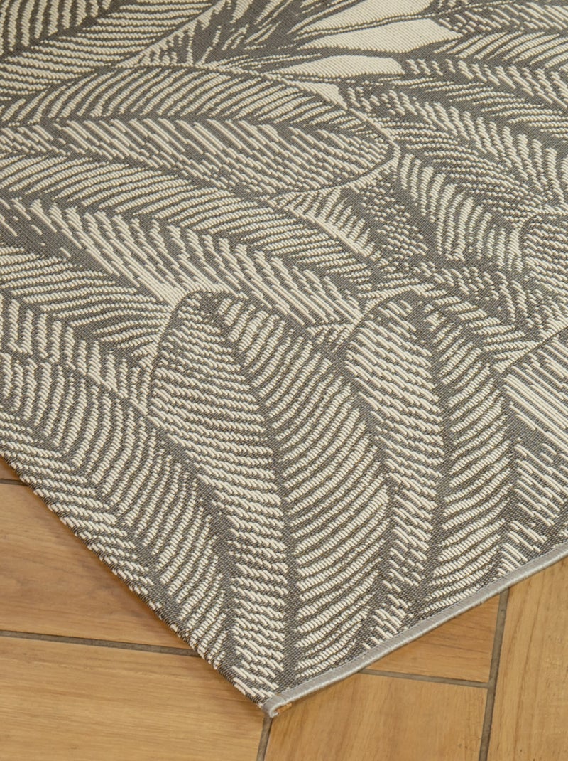 Alfombra decorativa interior exterior palmeras grises - 120 x 170 cm Future Home Gris - Kiabi