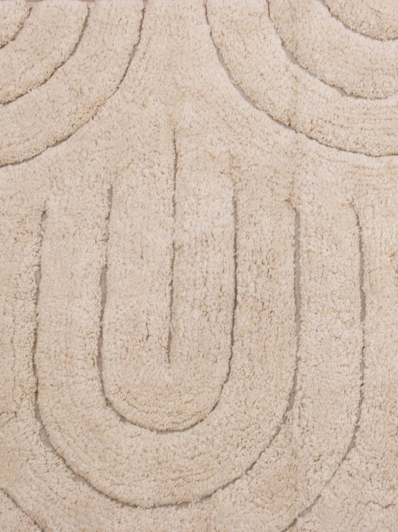 Alfombra decorativa moderna de algodón con diseño gráfico Crudo - Kiabi