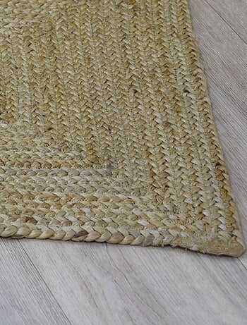 Alfombra decorativa rectangular de yute