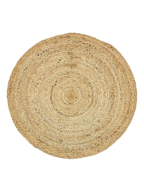 Alfombra decorativa redonda de yute - Kiabi