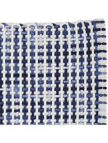 Alfombra decorativa reversible a cuadros en policotón 50 x 80 cm – Guy Levasseur