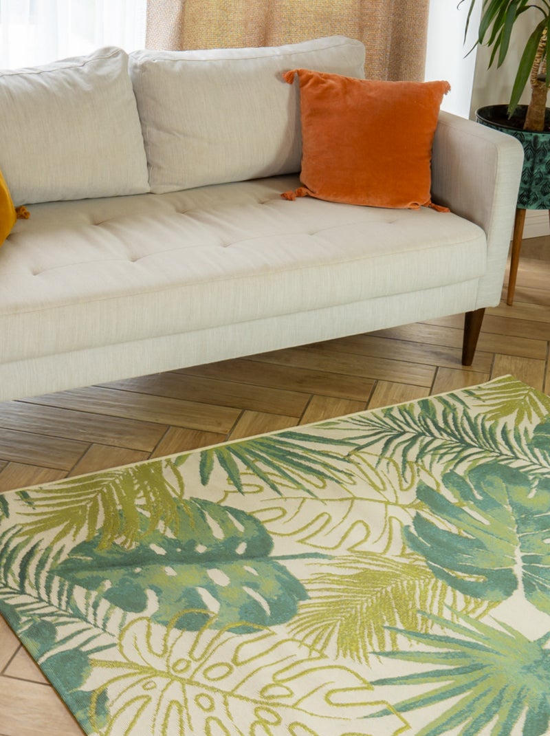Alfombra decorativa tropical para interiores y exteriores Verde - Kiabi