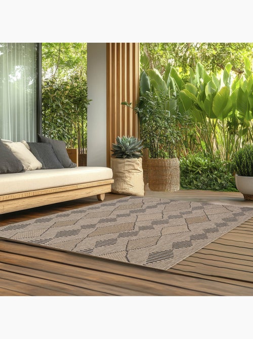 Alfombra ESSAOUIRA geométrica étnica de polipropileno 120 x 170 cm – Future Home - Kiabi Alfombra ESSAOUIRA geométrica étnica de polipropileno 120 x 170 cm – Future Home - Kiabi