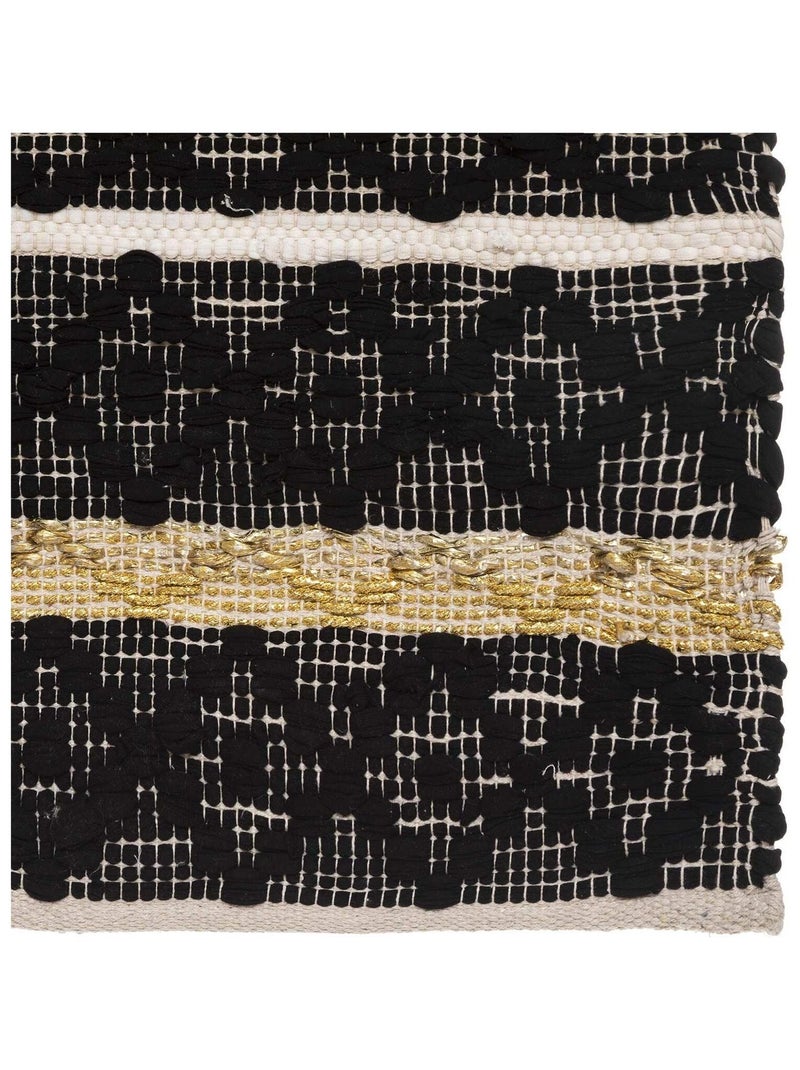 Alfombra étnica en jacquard Negro - Kiabi
