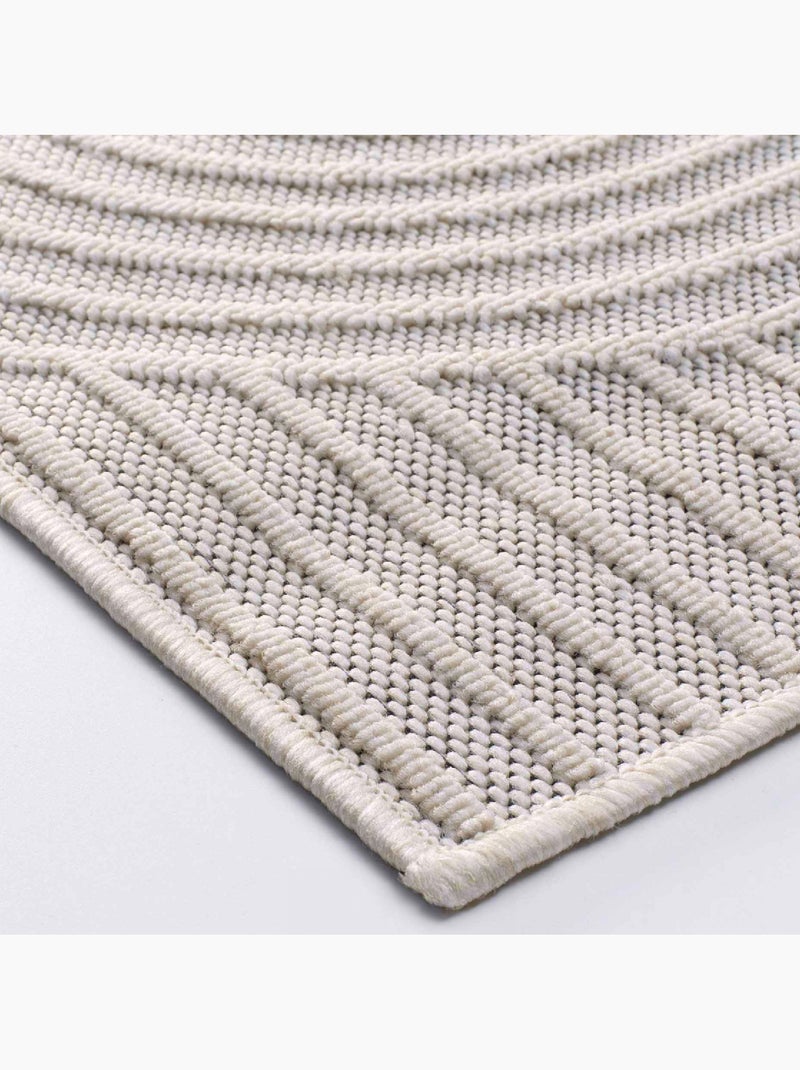Alfombra Ezio Gráfica Tejida con Relieves Beige claro - Kiabi