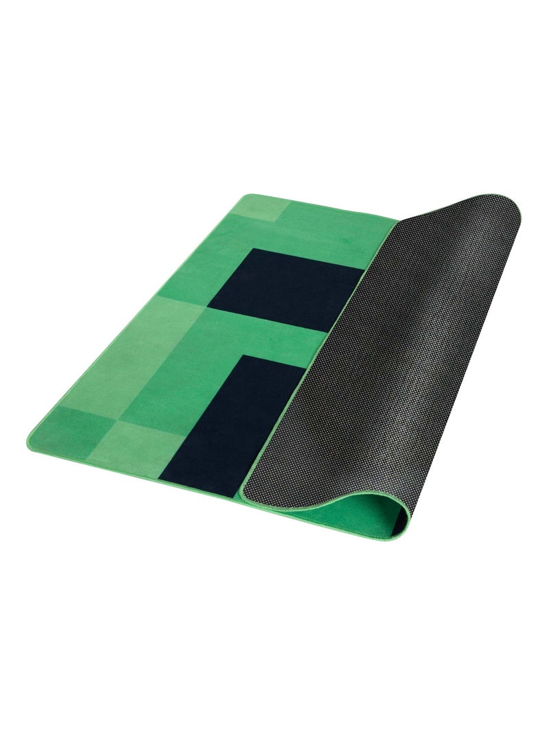 Alfombra gamer cuadrada Creeper antideslizante 'Roba' - Minecraft Verde - Kiabi