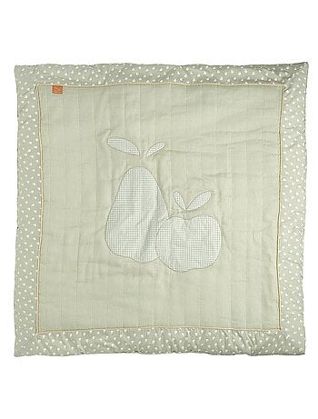 Alfombra grande de lino verde lima de 100x100 - SAUTHON