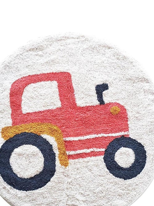 Alfombra infantil – algodón tufté redonda con tractor – VEHICULES – Future Home - Kiabi Alfombra infantil – algodón tufté redonda con tractor – VEHICULES – Future Home - Kiabi