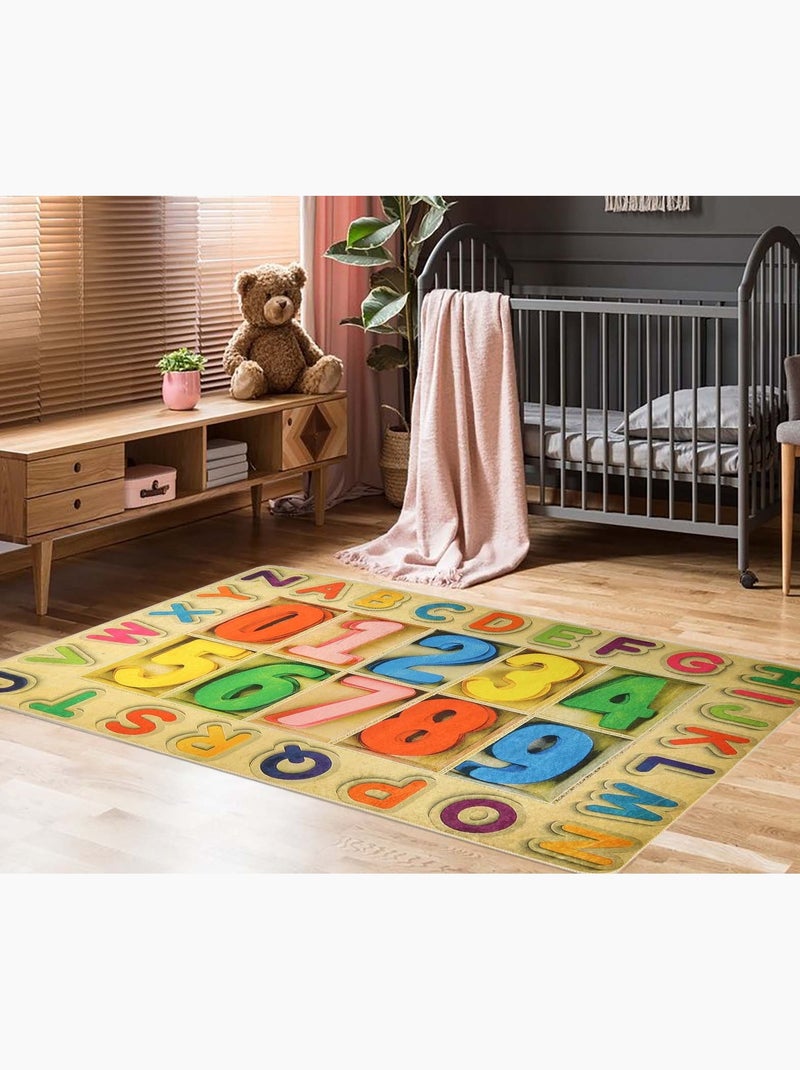 Alfombra infantil ALPHA Number Beige - Kiabi