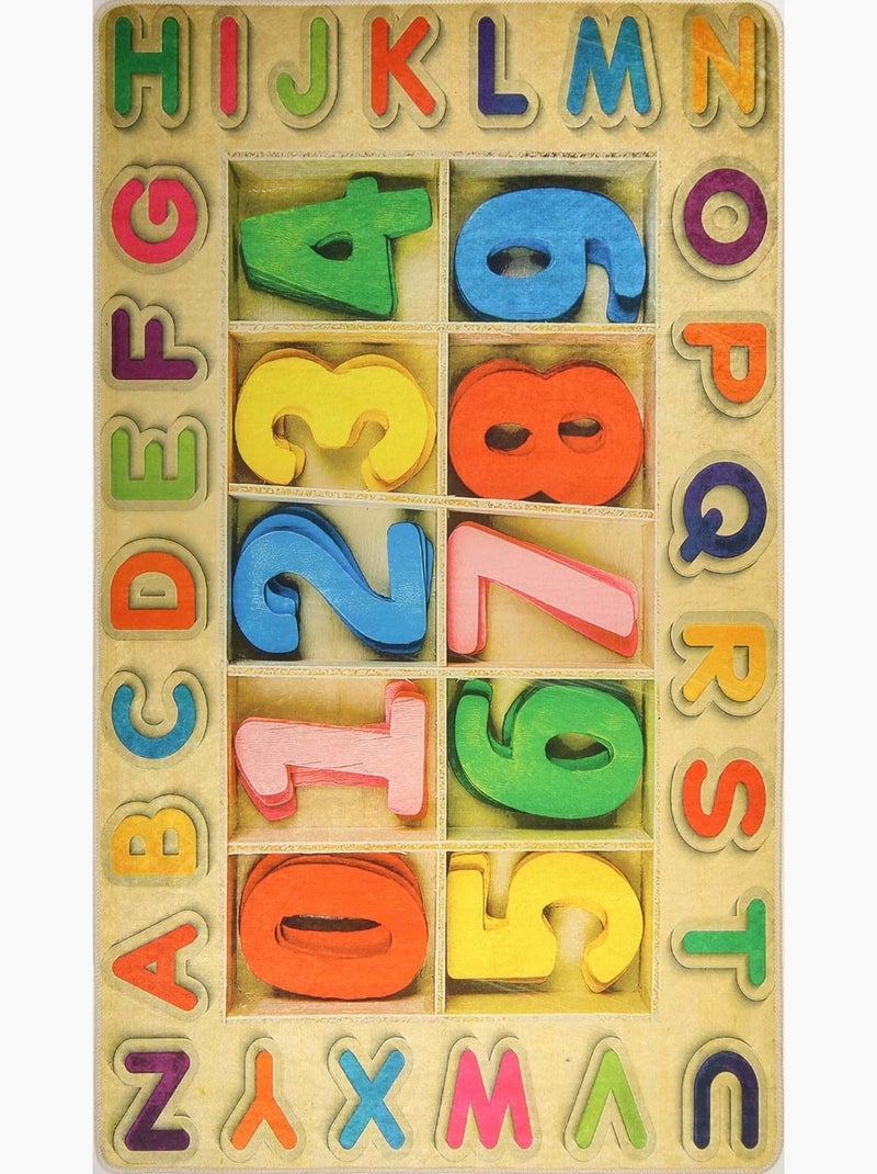 Alfombra infantil ALPHA Number Beige - Kiabi